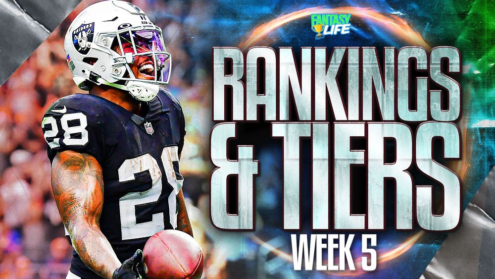 Week 5 Fantasy Football Rankings And Tiers. Josh Jacobs Looms.